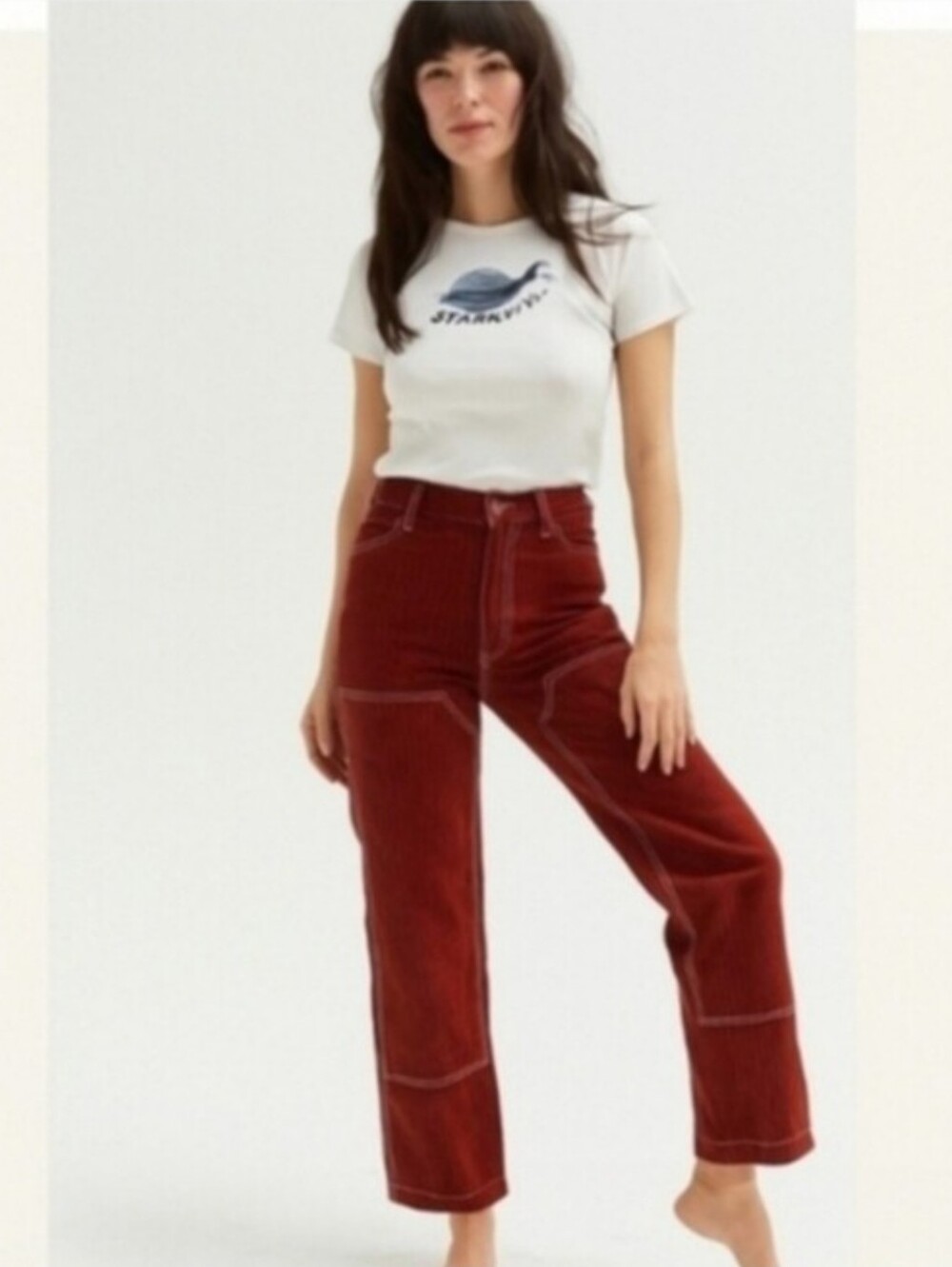 LYKKE WULLF WORKWEAR STRIPED JEANS